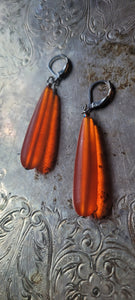 Juicy Orange Glass Drop Earrings