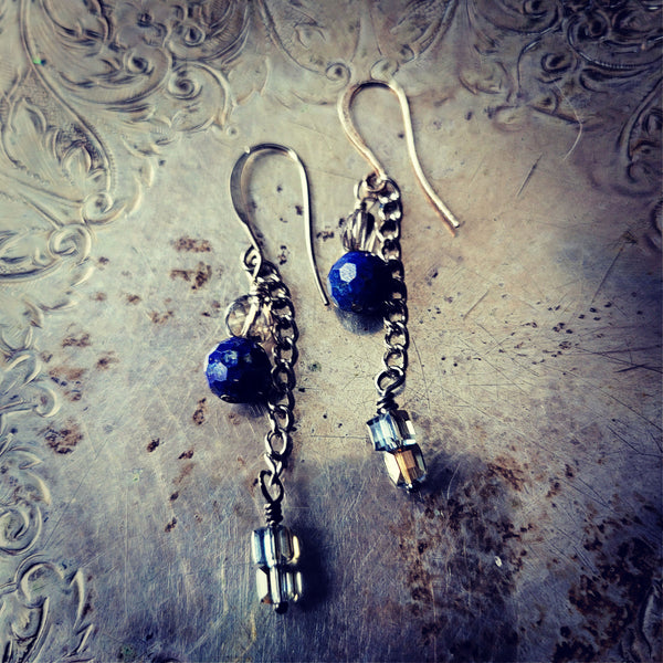 Lapis Lazuli Swing Earrings